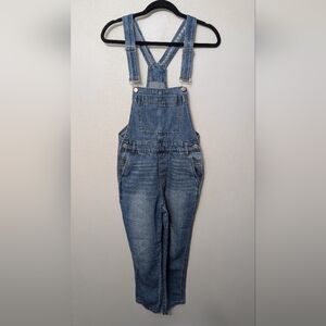 OAK + FORT Light Blue Denim Overwalls with Contrast Stitching